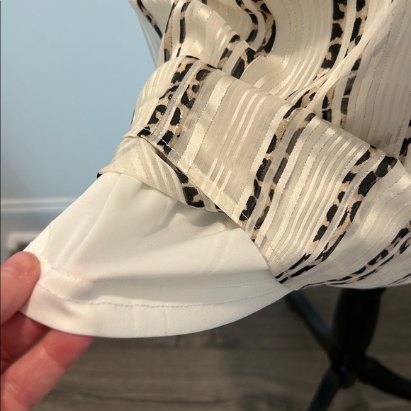 NET. She + Sky Dress with leopard print stripes Large - Picture 7 of 11